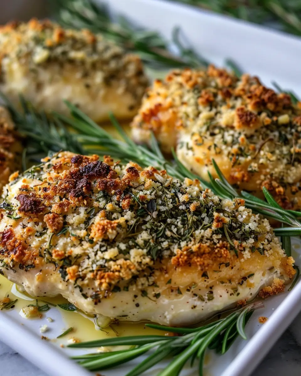 Herb-Crusted Baked Boursin Chicken