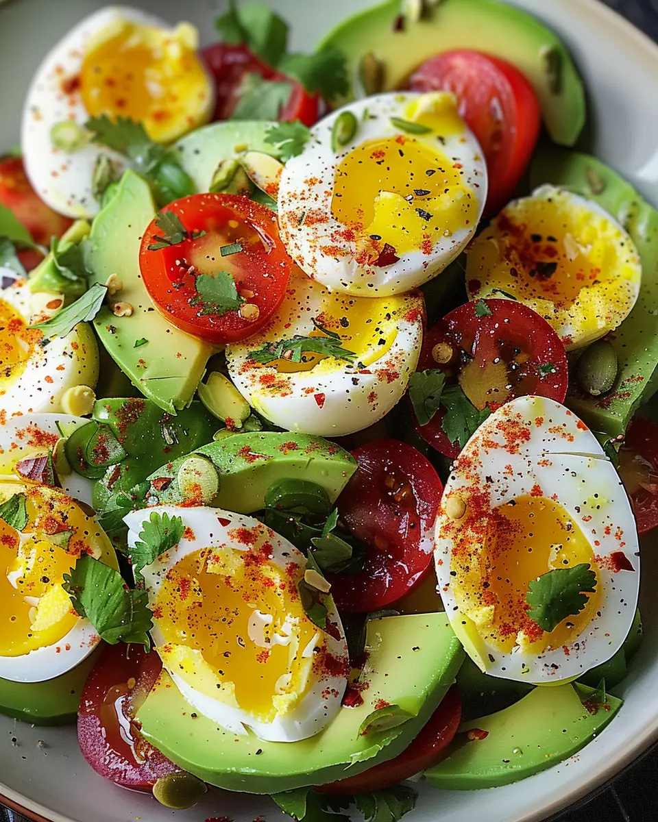 Workout Egg Avocado Salad