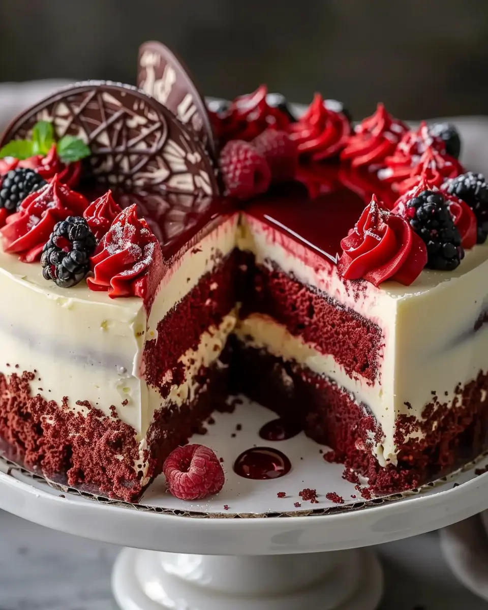 Red Velvet Cheesecake Layer Cake Recipe