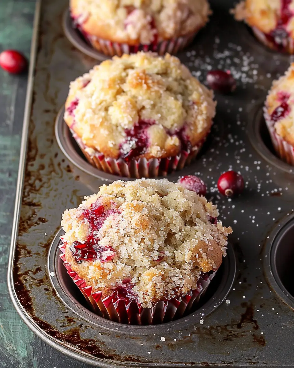 Cranberry Sauce Coffee Cake Muffins