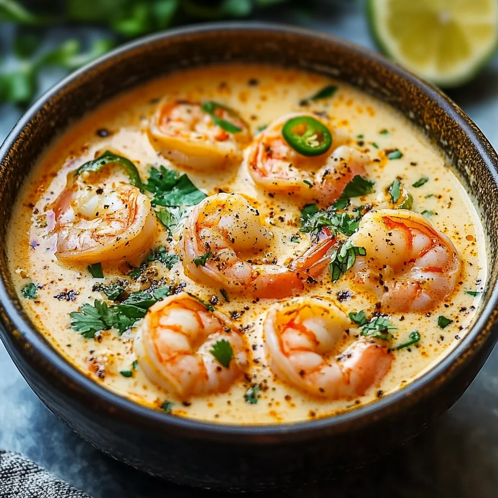 Creamy Spicy Jalapeño Shrimp Soup Recipe