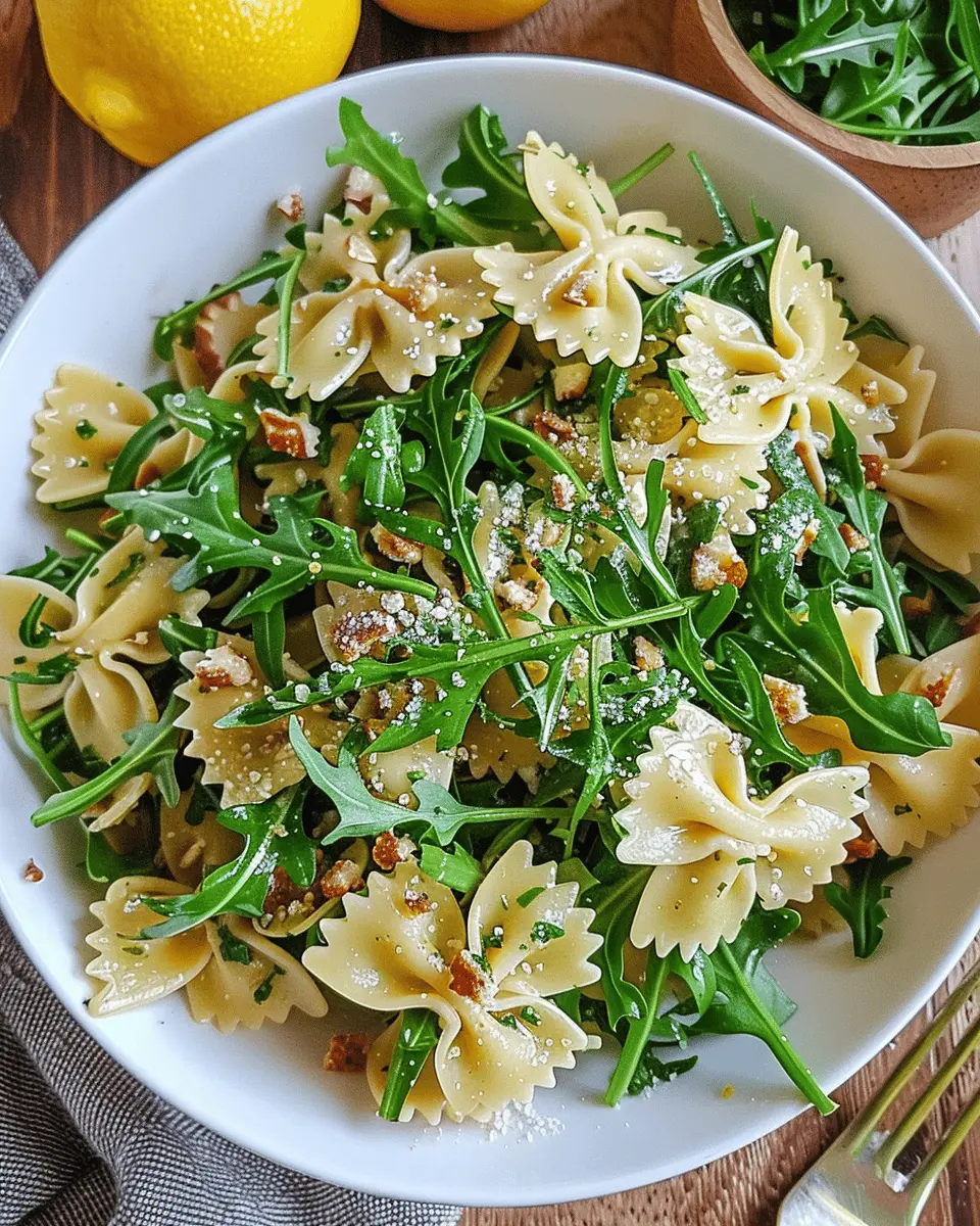 Bright and Zesty Lemon Arugula Pasta Salad