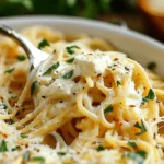 Cheesy garlic parmesan spaghetti and cream cheese