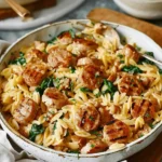 Creamy Chicken Sausage Orzo