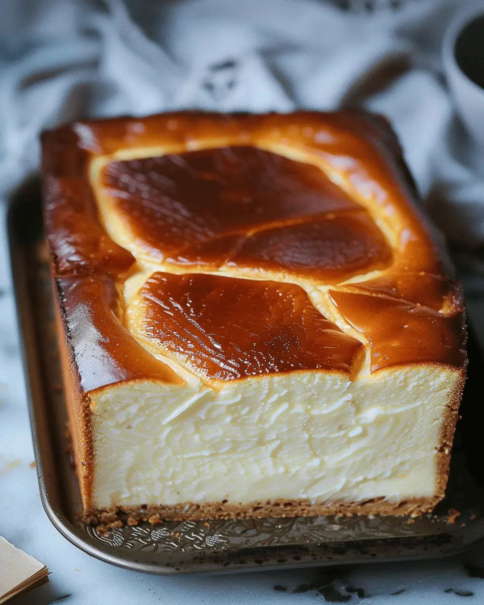 Loaf Pan Basque Cheesecake Recipe