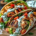 Mediterranean Chicken Gyros with Creamy Feta Tzatziki