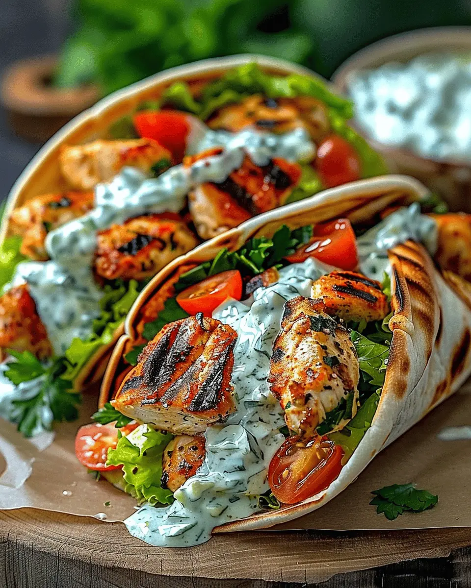 Mediterranean Chicken Gyros with Creamy Feta Tzatziki