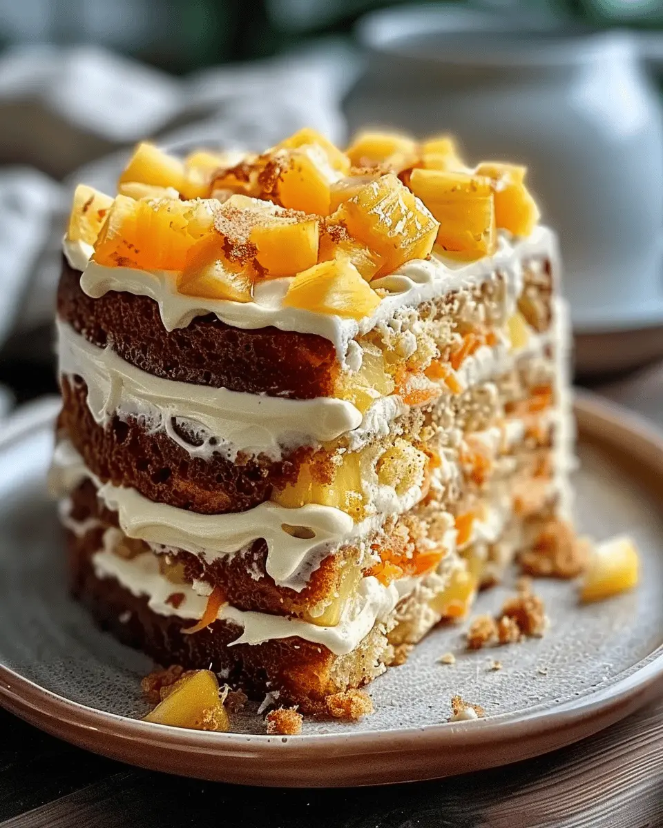 Pineapple Carrot Cream Cake
