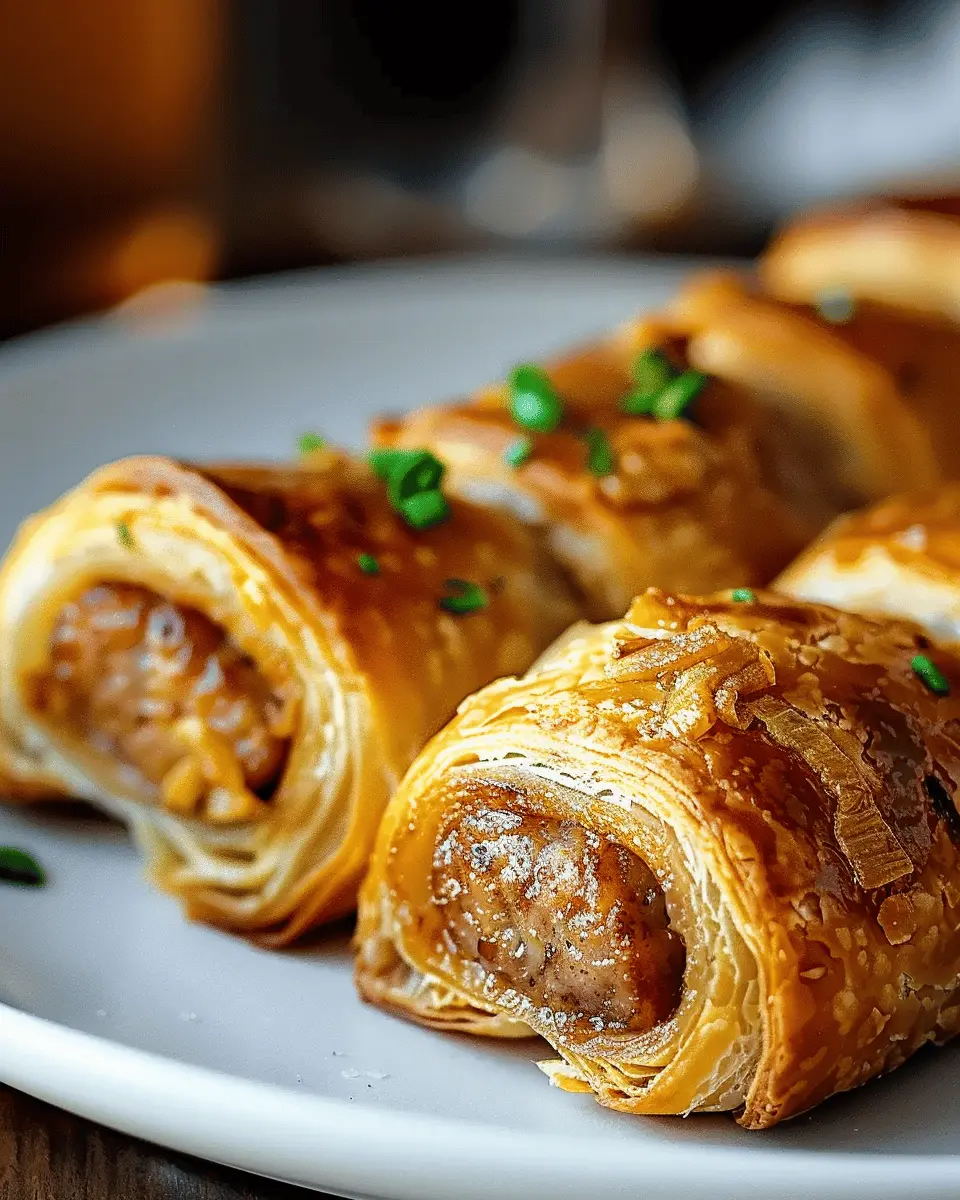 Savory French Onion Sausage Rolls