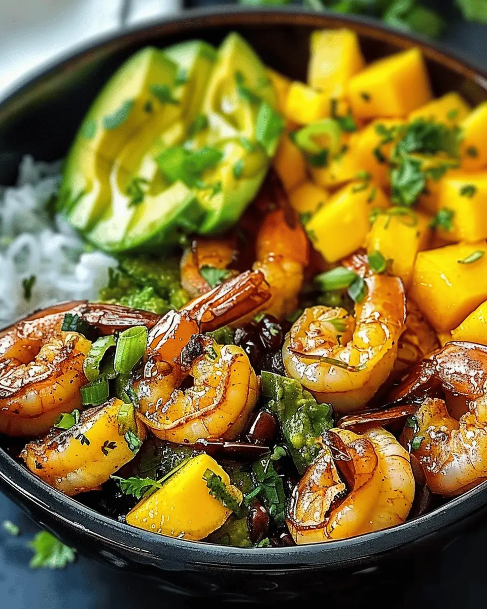 Shrimp Avocado Mango Bowls