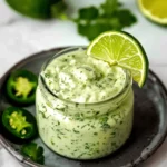 Creamy Cilantro Garlic Sauce With Jalapeños & Limes
