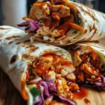 BBQ Chicken Coleslaw Wraps