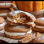 Apple Cider Whoopie Pie cookies with Caramel