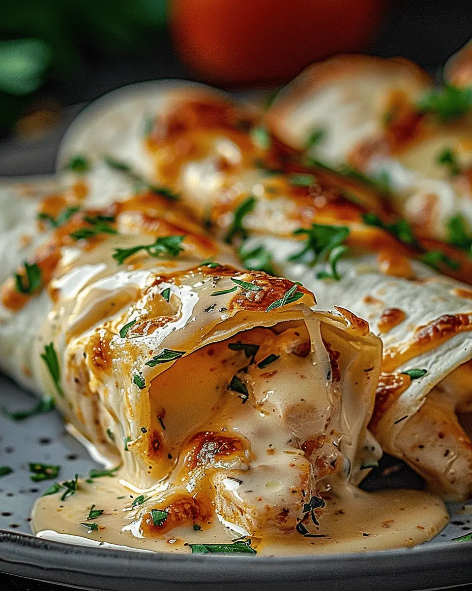 Low Carb Cheesy Garlic Chicken Wraps
