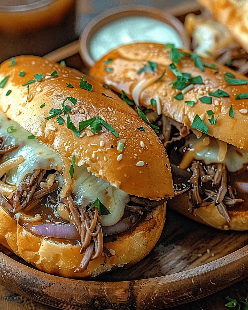 Slow Cooker French Dip Sandwiches