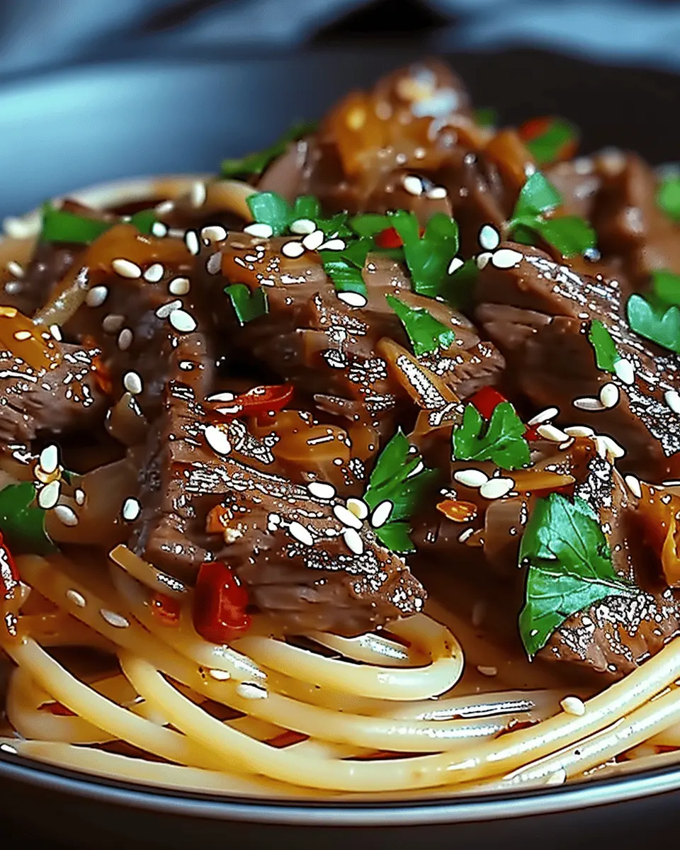 Garlic Steak Pasta