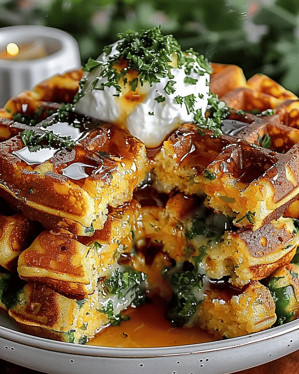 Cheddar Jalapeño Cornbread Waffles