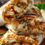 Cheesy Garlic Chicken Wraps