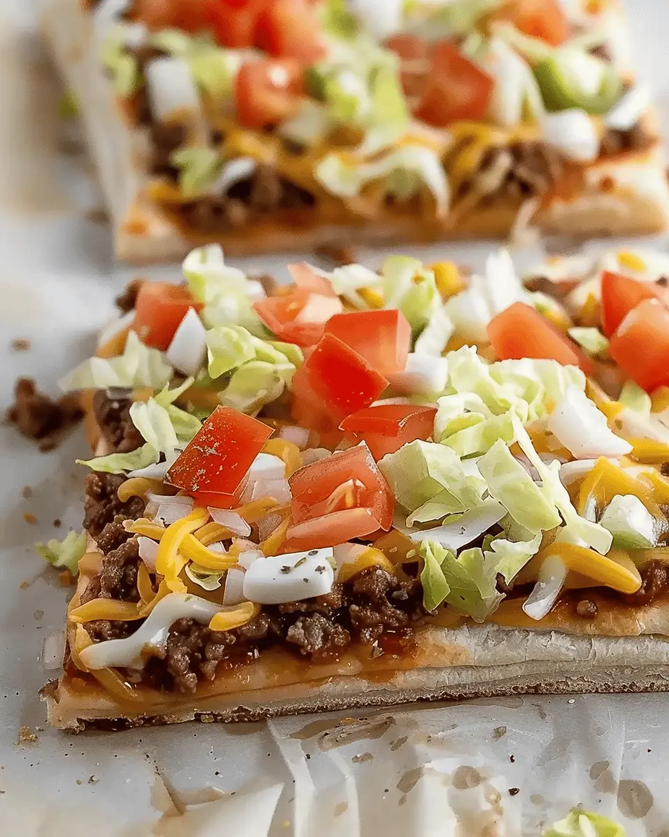 Easy Crescent Roll Taco Pizza