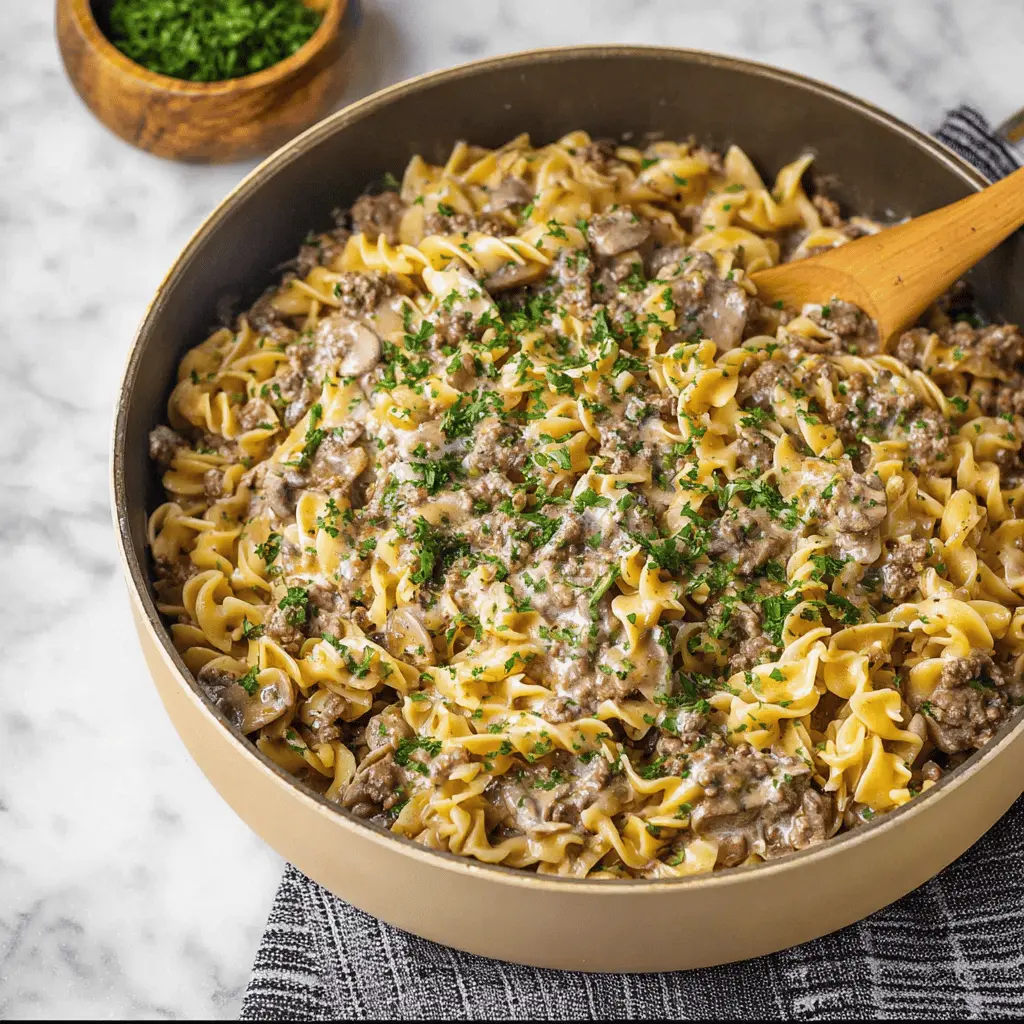 Ground Beef Stroganoff