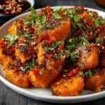 Honey Chili Smashed Sweet Potatoes