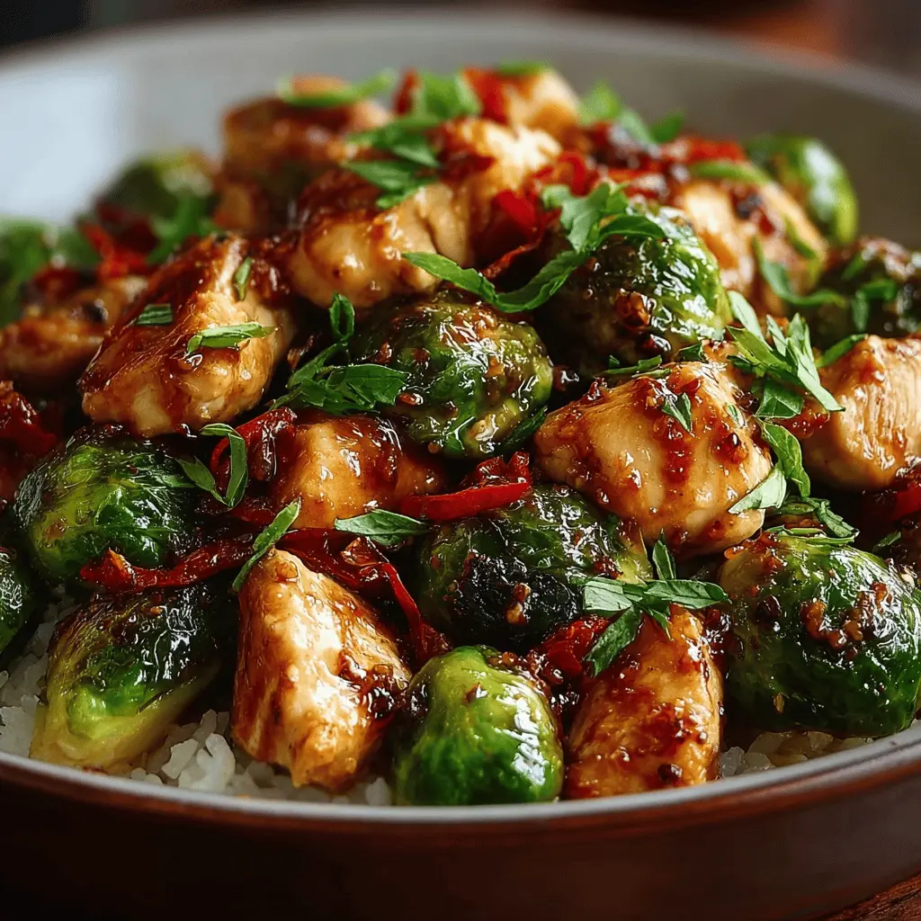Sweet Chili Chicken and Brussels Sprouts