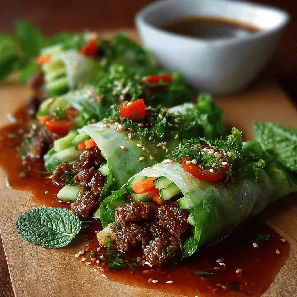 Thai Basil Beef Rolls