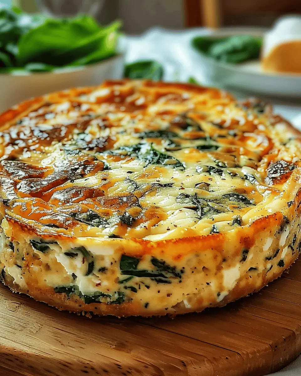 Cottage Cheese and Spinach Crustless Quiche