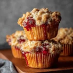 Leftover Cranberry Sauce Coffee Cake Muffins