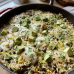 Salsa Verde Chicken & Rice Skillet