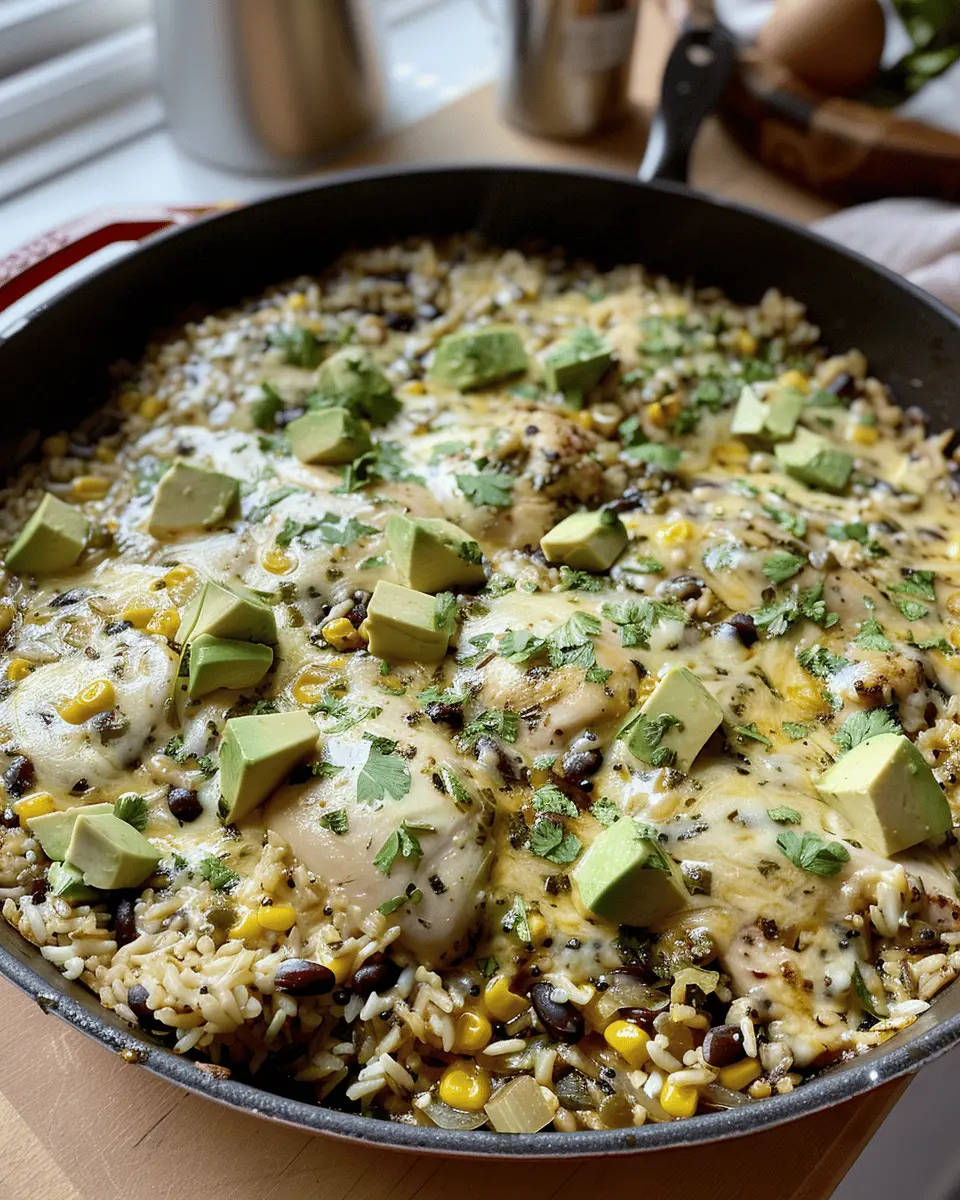 Salsa Verde Chicken & Rice Skillet