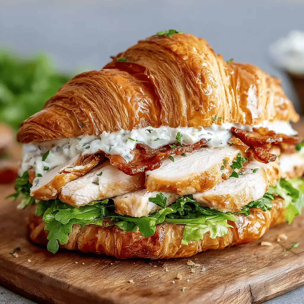 Chicken Caesar Croissant Sandwich
