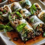 Thai Basil Beef Rolls
