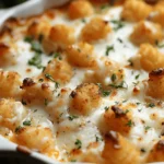 Chicken Alfredo Tater Tot Casserole