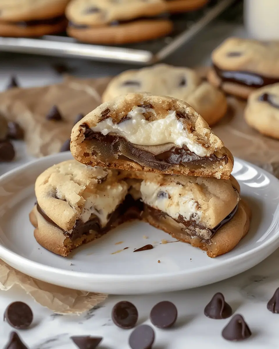Cheesecake Stuffed Chocolate Chip Cookies