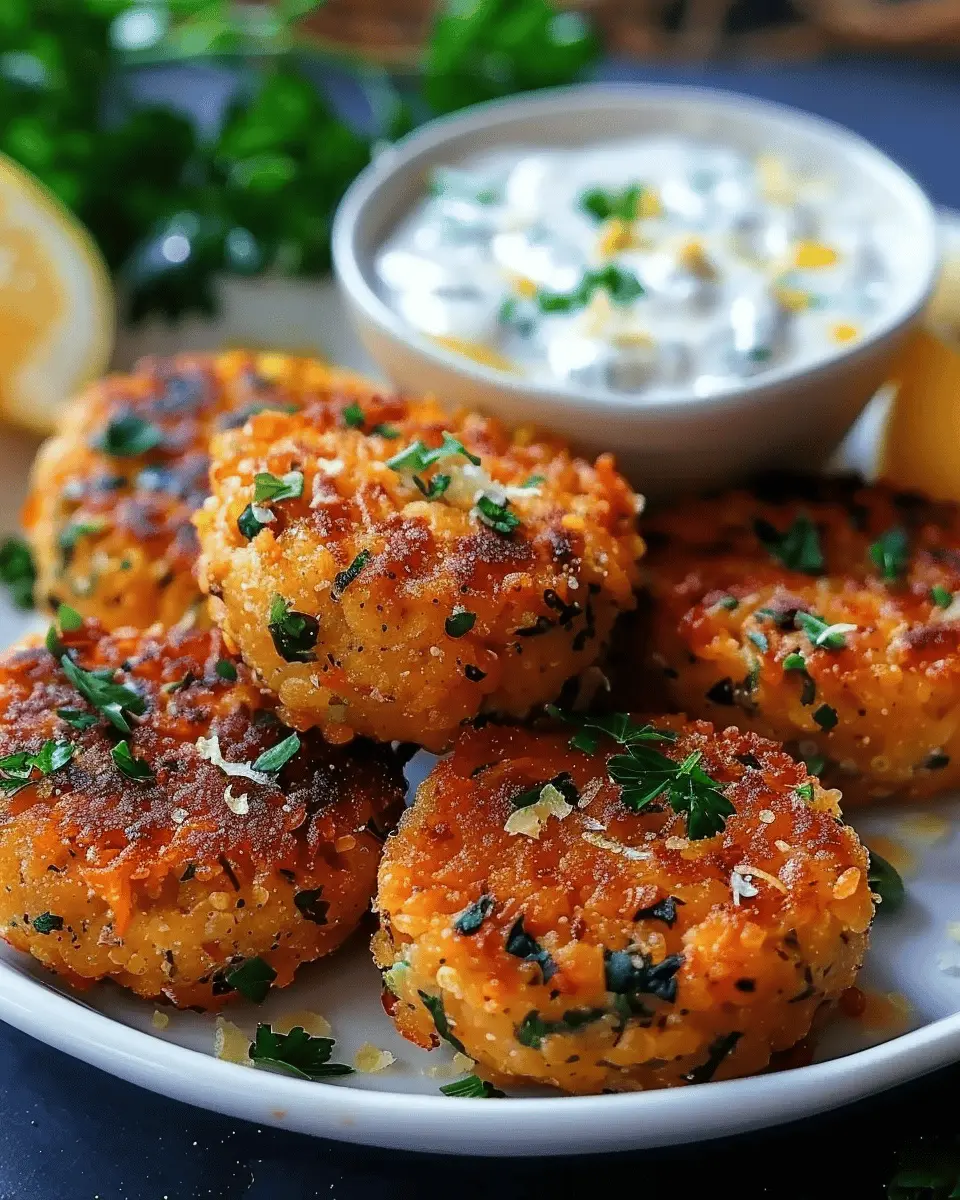 Mediterranean Lemon Chickpea Patties with Yogurt Sauce
