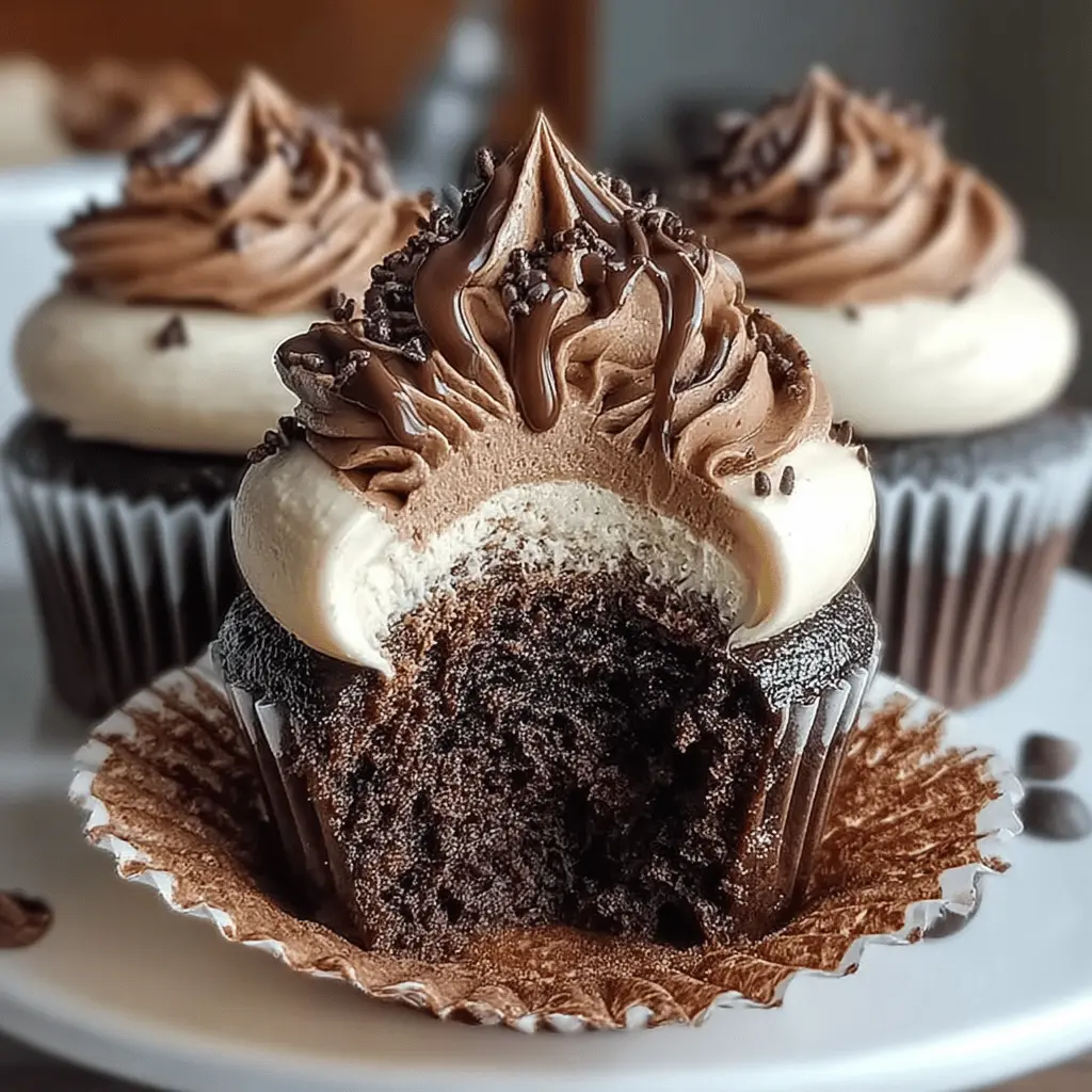 Chocolate Coffee Cream Cupcakes