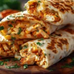 Cheesy Garlic Chicken Wraps