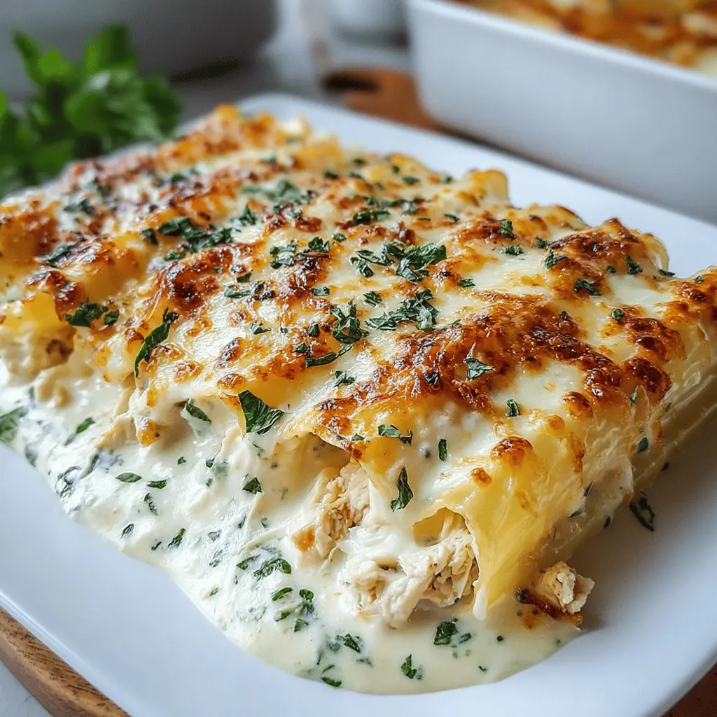 Chicken Manicotti Alfredo