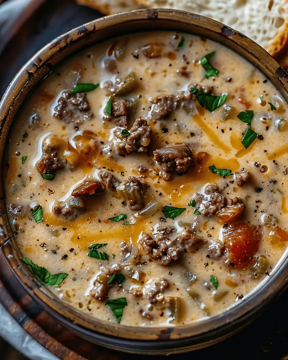 One-Pot Philly Cheesesteak Soup