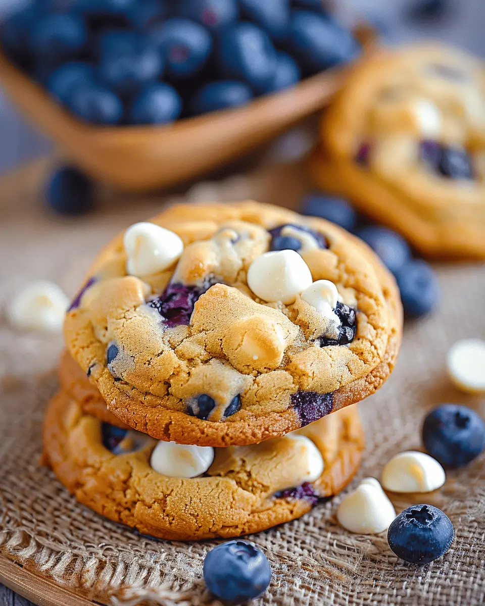 Blueberry White Chocolate Chip Cookies