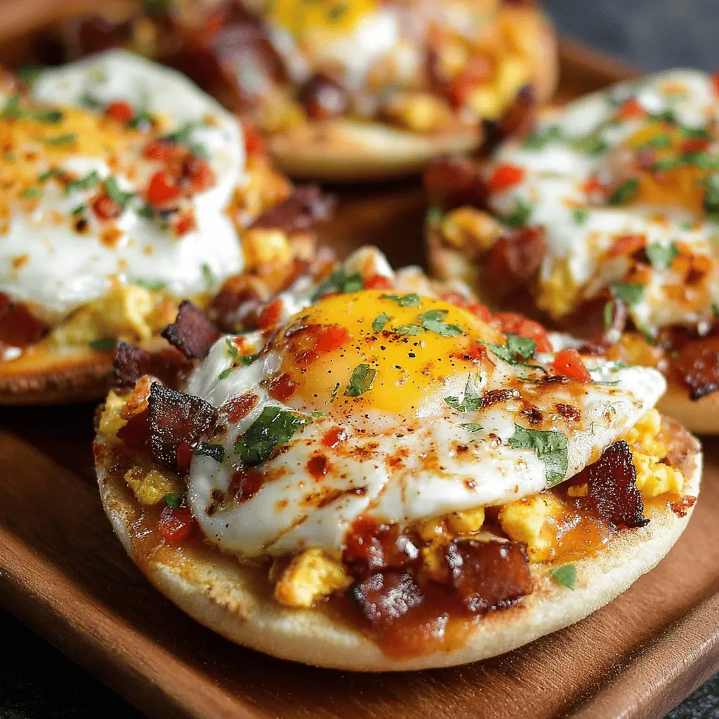 English Muffin Breakfast Pizzas