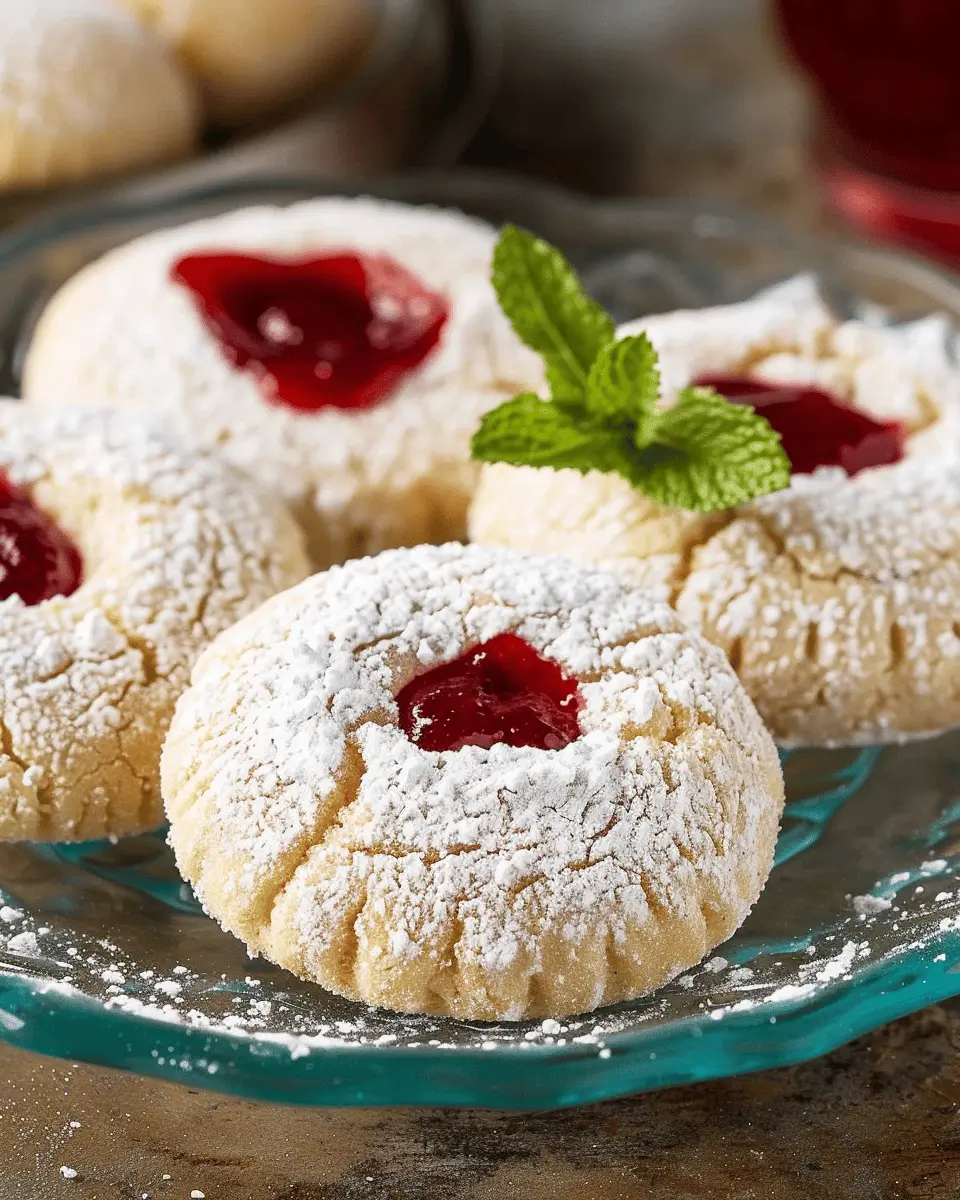 Italian Raspberry Jam Amaretti Cookies