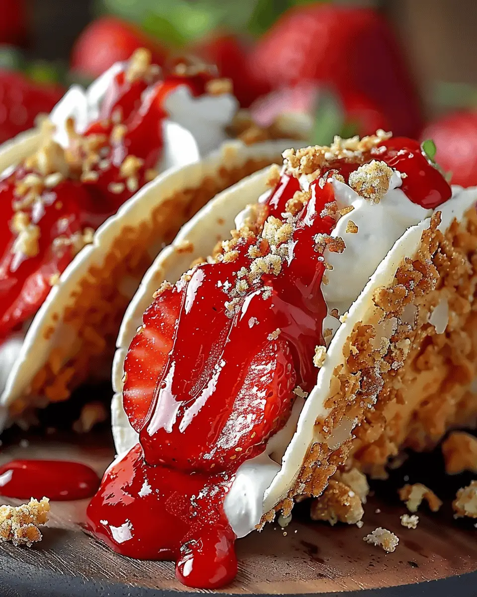Strawberry Crunch Cheesecake Tacos