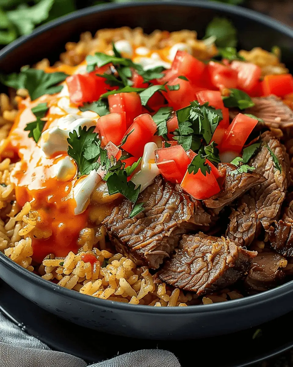 Steak Queso Rice