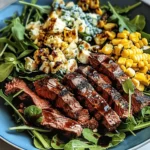 Grilled Balsamic Steak Salad with Gorgonzola & Corn