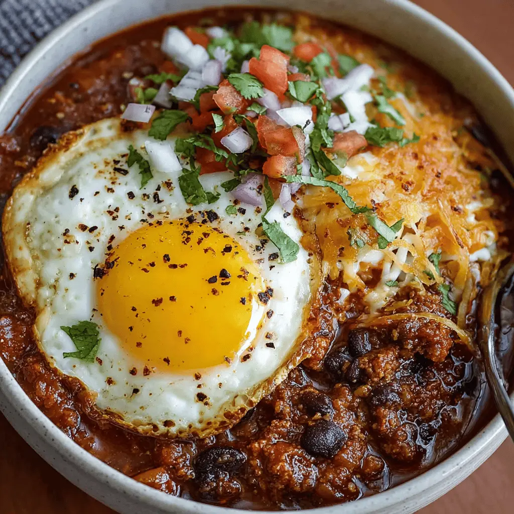 Breakfast Chili and Eggs