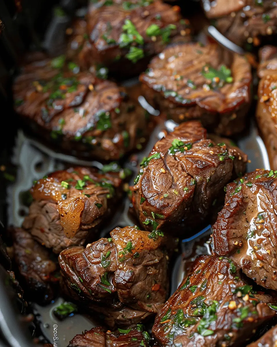 Air Fryer Garlic Butter Steak Bites