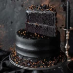 Black Velvet Halloween Cake