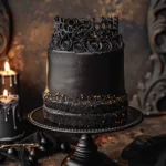 Black Velvet Halloween Cake